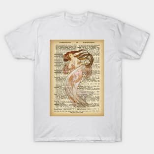 "Dancing" in book page - Mucha T-Shirt